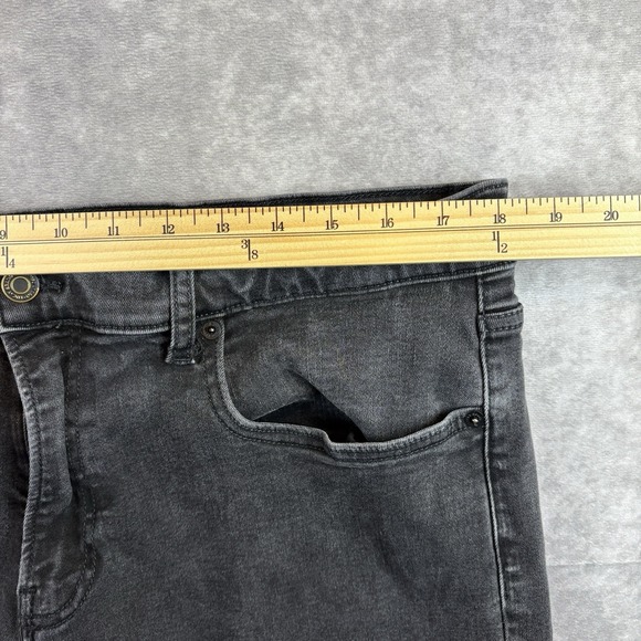 Lucky Brand 410 Athletic Straight Jeans Mens 38X32 BlackMedium Wash Denim Preppy - Picture 2 of 7